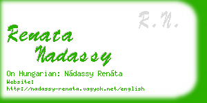 renata nadassy business card
