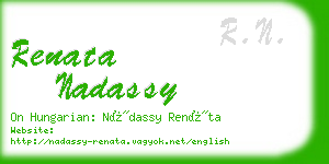 renata nadassy business card